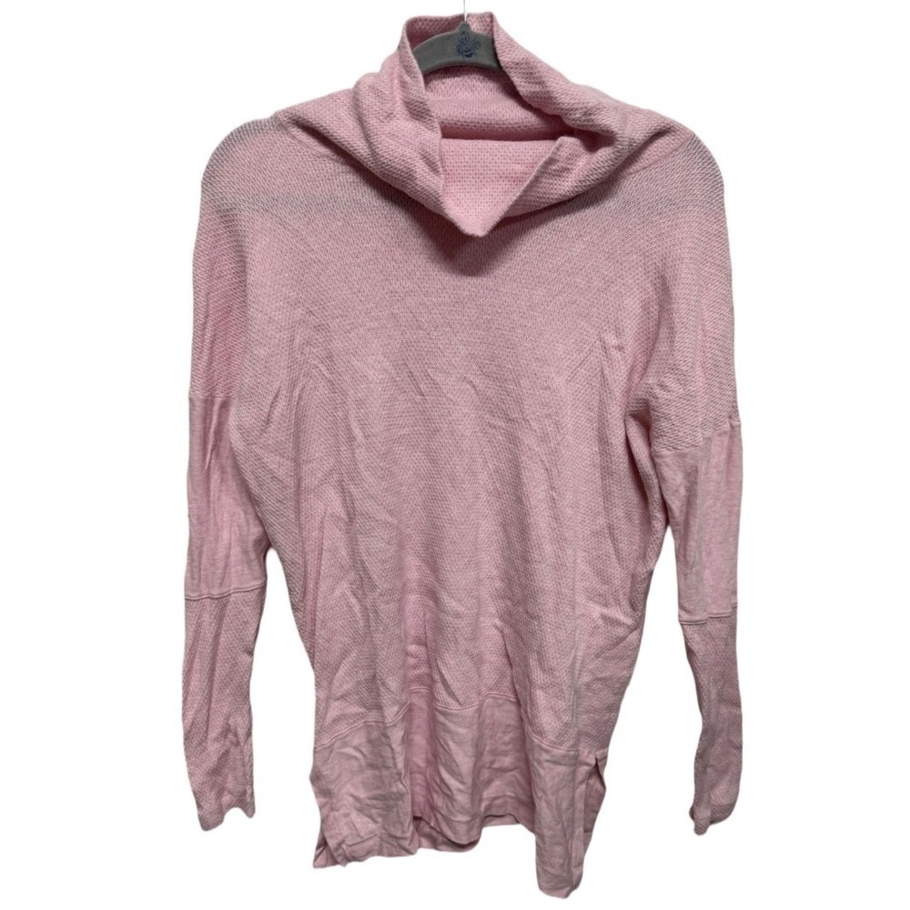 Kinross Cashmere Light Weight Cashmere Blend Baby Pink Sweater Size Small